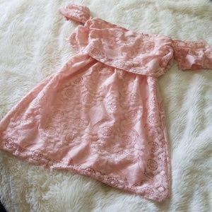 Charlotte russe pink lace dress
